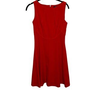 Tahari Arthur S. Levine Red Sleeveless Petite Fit & Flare Dress 2P